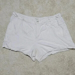 St. John's Bay Shorts 24W Women's Plus Size Khaki Cotton Stretch 6" Inseam